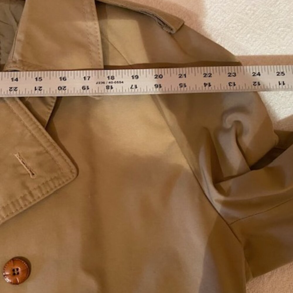 Europe Craft Vintage Trench Coat Beige Dress Coat Removable Wool Liner, Med / L - Picture 12 of 14